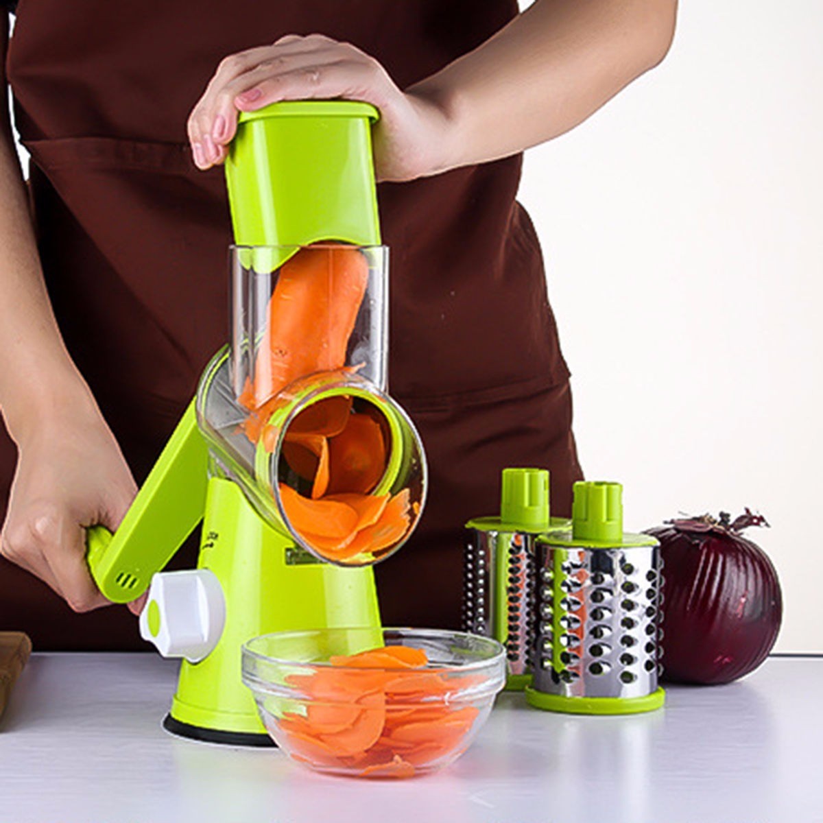 Pro Vegetable Round Cutter, Slicer & Grater 3-In-1