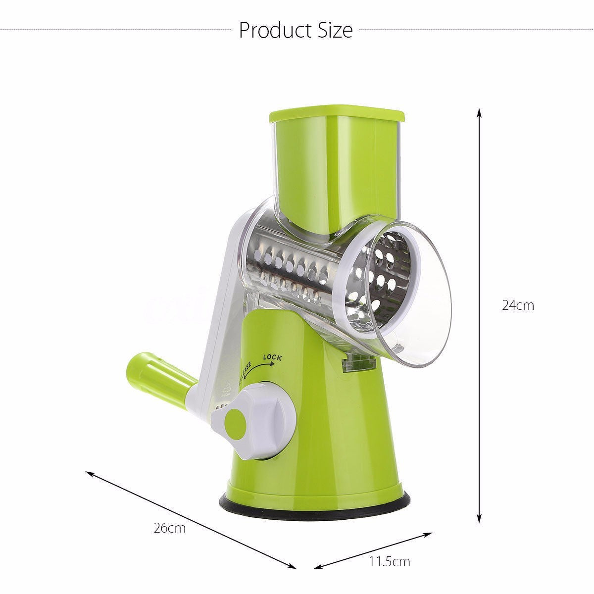 Pro Vegetable Round Cutter, Slicer & Grater 3-In-1