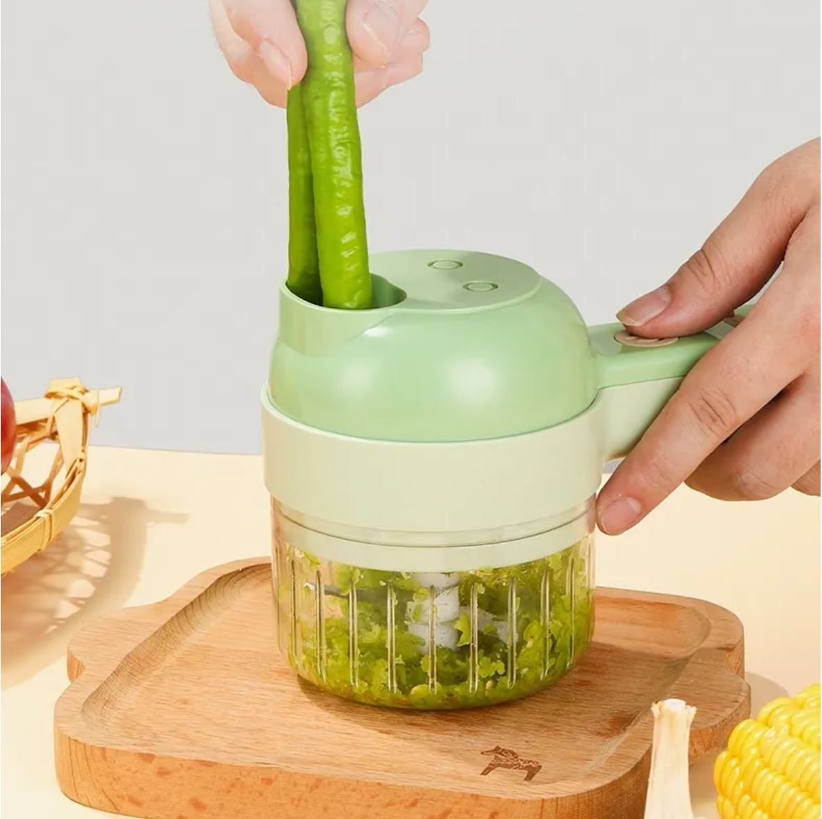 New Multifunctional Electric Vegetable Chopper 4-In-1