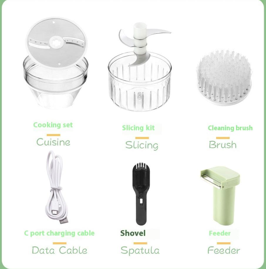 New Multifunctional Electric Vegetable Chopper 4-In-1