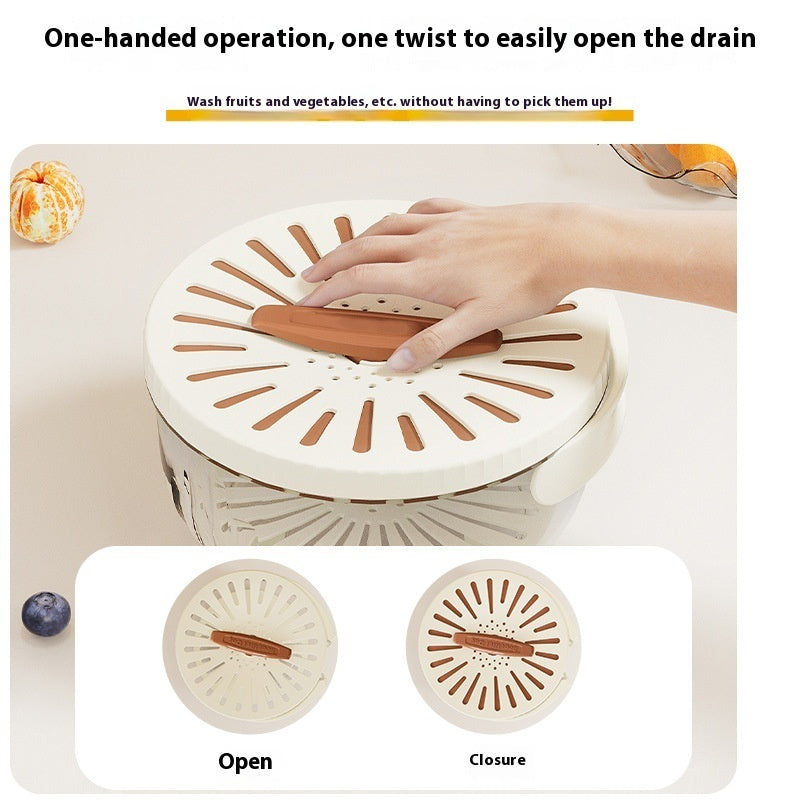 2 in 1 Vegetable Washing Bowl & refrigerator crisper [new-style].