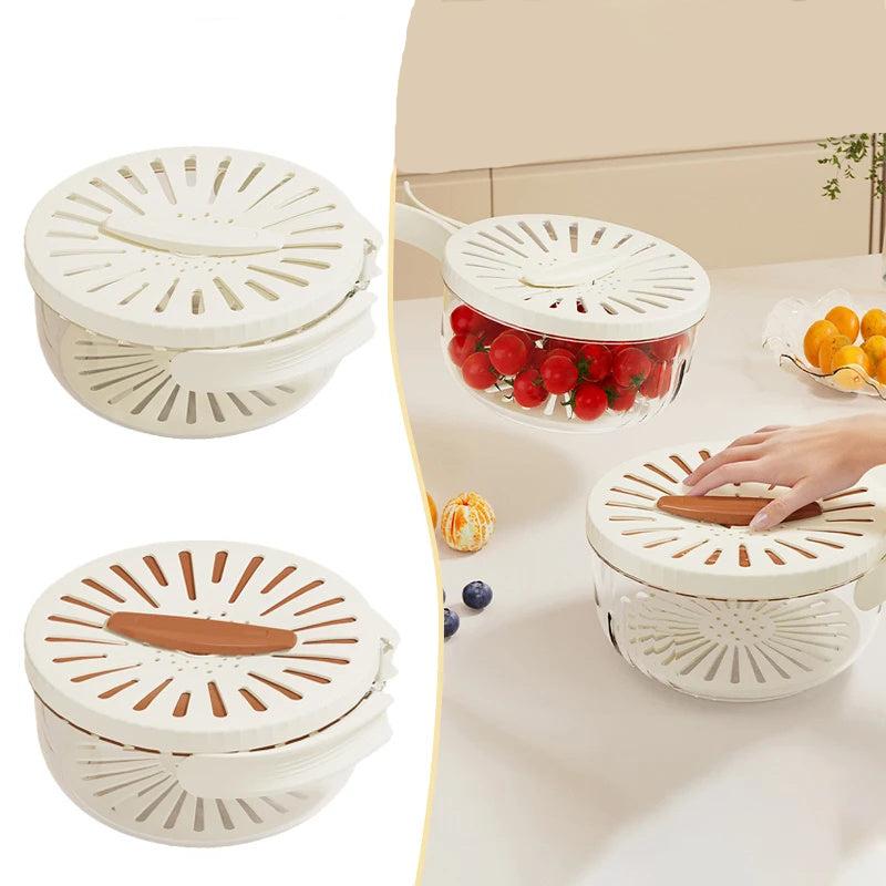 2 in 1 Vegetable Washing Bowl & refrigerator crisper [new-style].