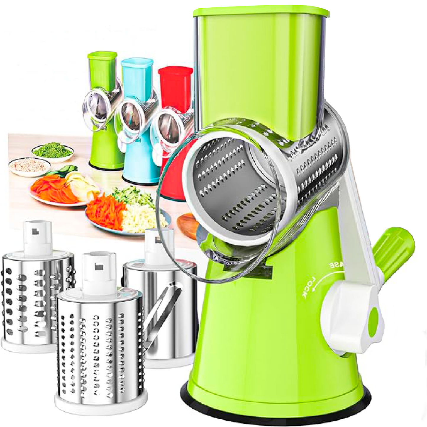 Pro Vegetable Round Cutter, Slicer & Grater 3-In-1